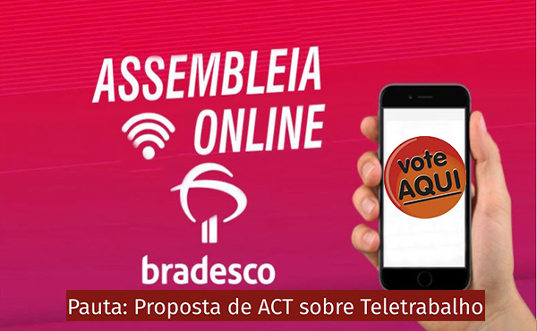 Funcionários do Bradesco votam hoje proposta sobre teletrabalho