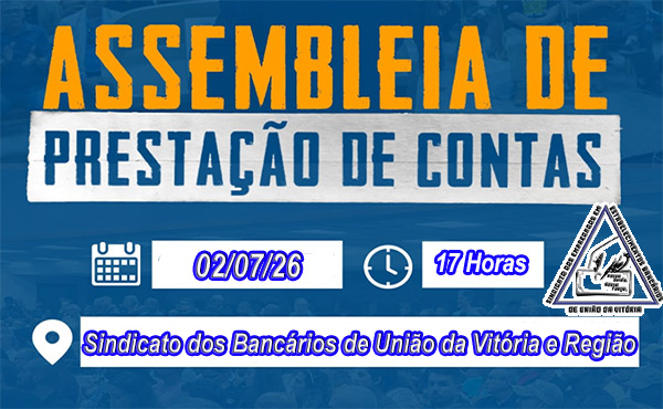 Sindicato convoca para assembleia de prestação de contas 