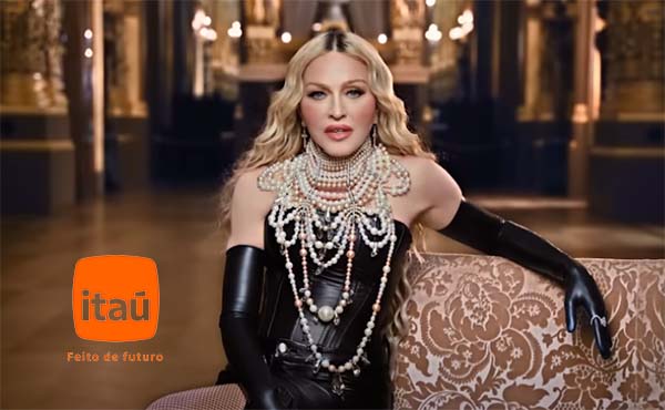 Madonna aceita 'desafio' do Itaú e cria do zero comercial da campanha de 100 anos do banco