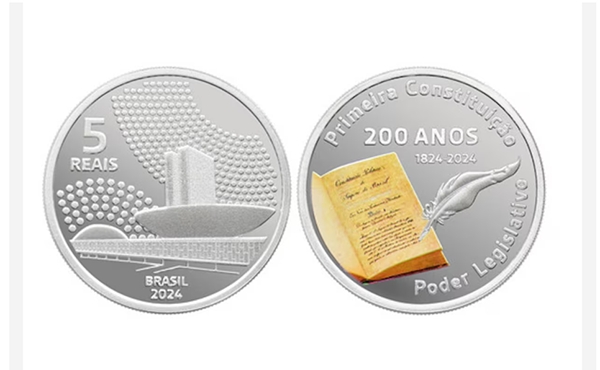 Banco Central lança moeda comemorativa por 200 anos de Constituição