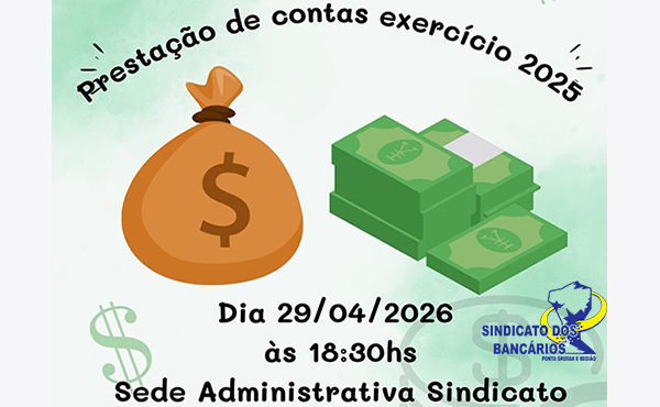 Sindicato convoca Assembleia Geral Ordinária para prestação de contas